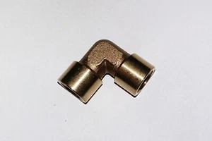 1/8" BSP to 1/8" BSP Female to Female Brass Elbow - Picture 1 of 2