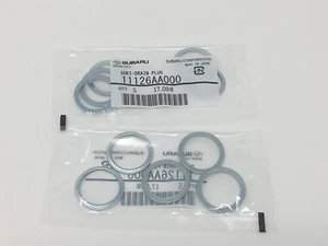 1985-2018 Subaru Oil Drain Plug Crush Washer Gasket LOT OF 10 NEW 11126AA000 OEM - Foto 1 di 2