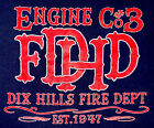 Dix Hills Fire Department Suffolk County Long Island NY T-Shirt Sz L FDNY DHFD