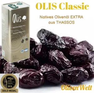 OLIS CLASSIC 5 Liter - PREMIUM Natives Olivenöl EXTRA aus THASSOS - MHD:12/2026 - Bild 1 von 5