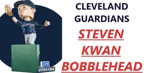 STEVEN KWAN CLEVELAND GUARDIANS BOBBLEHEAD 7-22-23 SGA NIB! *PRE-SALE* Cover