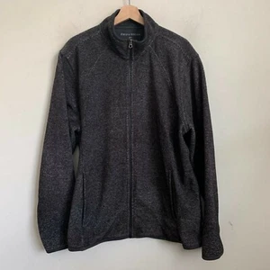 Field & Stream Mens Jacket Black Gray Textured Full Zip Pockets Fleece Size XL - Picture 1 of 7