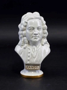 9942513-ds Porcelain Bust Composer Handel White/Gold wagner&apel H15cm - Imagen 1 de 5