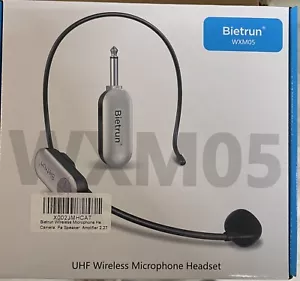 UHF Wireless Microphone Headset, 165Ft Range, Working Time 6H, 1/4''Plug, Wirele - Picture 1 of 9