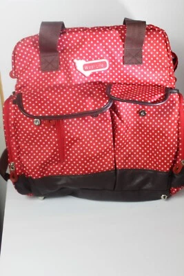 Mochila bolsa de pañales Westlife lunares roja y marrón Foto 1 de 4