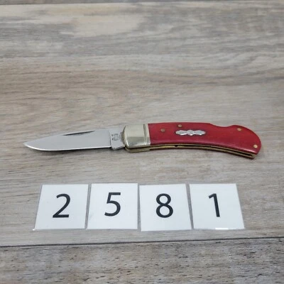 ROUGH RIDER RR462 Lockback Red Smooth Bone  Pocket Knife - Image 1 of 4