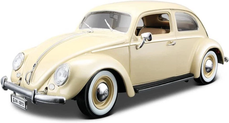Bburago Volkswagen Escarabajo 1955 (Escala 1:18) Coche Modelo Beige - Imagen 1 de 4