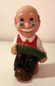 Vintage Rubber Toy Geppetto with Accordion - Picture 1 of 6