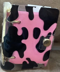 MINI 3-RING BINDER 4.5” X 3” PINK PAPER & PEN PURSE PERFECT COMPANION - Picture 1 of 3