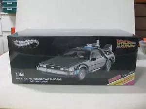 HOT WHEELS ELITE DELOREAN 1/18 BACK TO THE FUTURE TIME MACHINE WITH MR.FUSION - Imagen 1 de 7