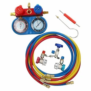 Juego de manómetros colectores de aire acondicionado diagnóstico refrigeración kit bomba - Imagen 1 de 4