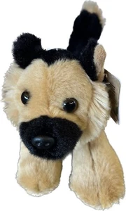 Aurora Deutscher Schäferhund 8 Zoll Plüsch schwarz hellbraun Stofftier Spielzeug Anhänger - Bild 1 von 10