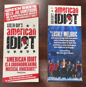 TWO American Idiot Broadway Musical Ads Flyers Billie Joe Armstrong Green Day - Picture 1 of 5