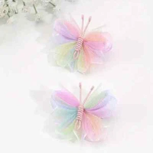 2pcs Set - Adorable Mini Colorful Butterfly Hair Clips - Picture 1 of 3