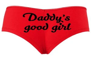 Knaughty Slips Daddys Good Girl süß sexy rot Boyshort Höschen DDLG BDSM CGLG - Bild 1 von 1