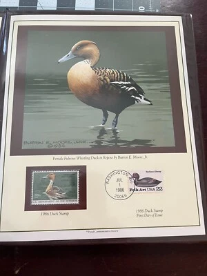 1986 Federal Duck Stamp, featuring the Fulvous Whistling Duck, was issued July 1 - Image 1 of 3