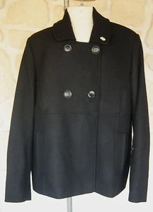 Manteau noir neuf de marque Diplodocus taille 44 avec laine étiqueté à 239€ - Imagen 1 de 1
