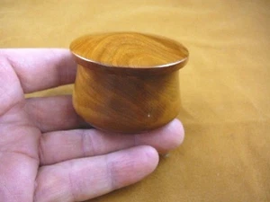 (BOX-231) BURL BOX small Thuya Wood African carved carving boxes Morocco Exotic - Picture 1 of 2
