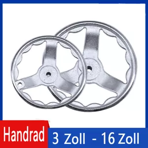 Schraubenlöcher Drehkurbel Handrad Stellrad Maschinenkurbel Metall Verchromte - Bild 1 von 8