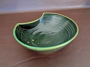 Unique Design Green Studio Pottery Bowl  - Picture 1 of 7