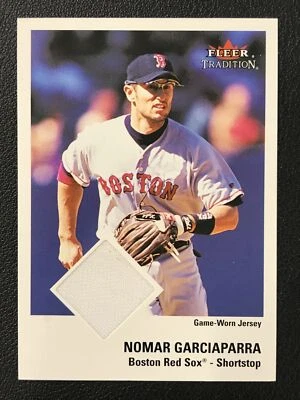 2003 Fleer Baseball Nomar Garciaparra Game-Worn Jersey Patch Boston Red Sox - Image 1 of 2