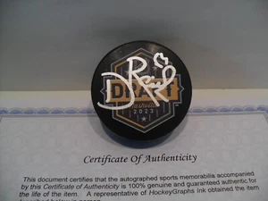 David Reinbacher Autographed Signed 2023 Draft Puck COA Montreal Canadiens - Picture 1 of 1
