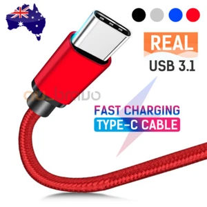 3A FAST Charger USB 3.1 Type C Cable for SAMSUNG A73 A54 A34 A14 HUAWEI GOOGLE - Picture 1 of 8