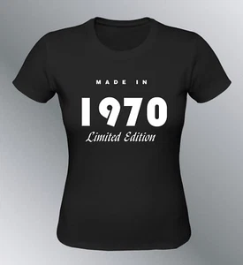 Tee shirt personnalise MADE IN humour femme anniversaire année naissance birth - Picture 1 of 4