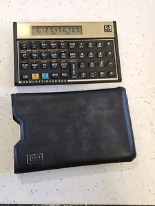 VINTAGE 1987 MADE IN USA HEWLETT PACKARD HP12 C avec étui d'origine - Foto 1 di 2