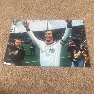 Signed FRANZ BECKENBAUER WORLD CUP 12 By 8 Photo - Picture 1 of 3