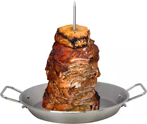 BBQ Vertical Skewer Pan Gyro Spit Shawarma Skewer Stand for Oven, Al Pastor - Picture 1 of 12
