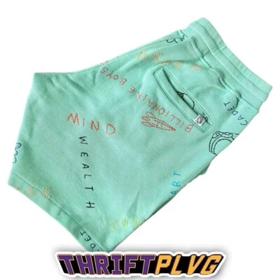 Pantalones Cortos Jott Bordados Modernos Billionaire Boys Club Mente Riqueza Paz Talla L Foto 1 de 4