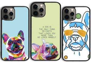 Cute French Bulldog Dog Chien Coque Cover Case For Iphone 16 Pro Max 15 14 13 12 - Photo 1 sur 7