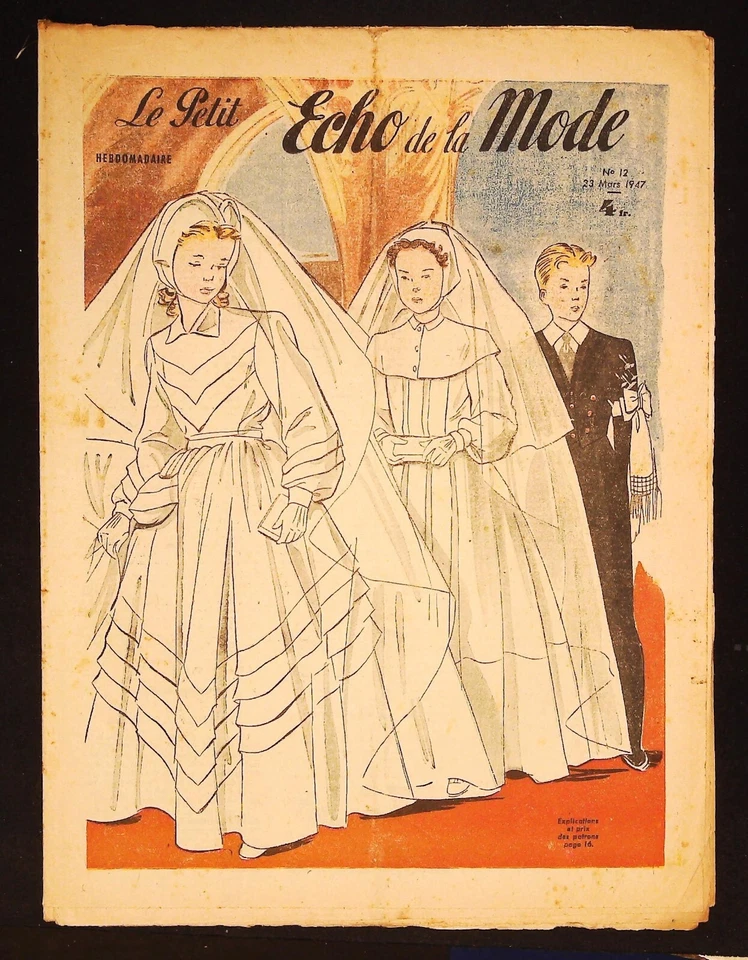 Le Petit Echo de la Mode année 1947, Ancien magazine Français N°12 - Photo 1/1