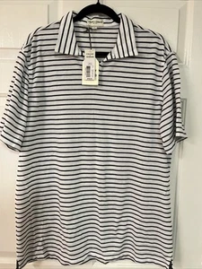 Crosby Howard Shirt Mens XL Knit Polo PULL OVER WHITE NAVY NWT - Picture 1 of 9
