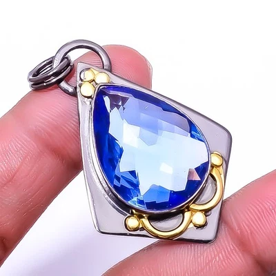 Colgante Tanzanita Hecho a Mano Plata de Ley 925 1.95" P26416740, Regalo de Navidad Foto 1 de 4