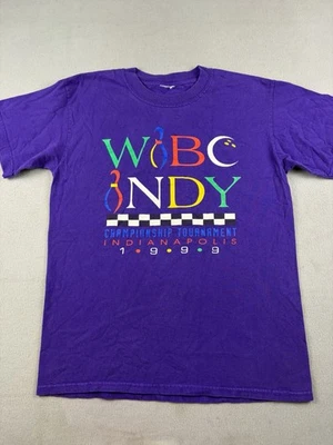 Camiseta de Bowling Vintage Para Hombre Talla Mediana Púrpura Campeonato Mundial de Bowling 1999 Foto 1 de 4