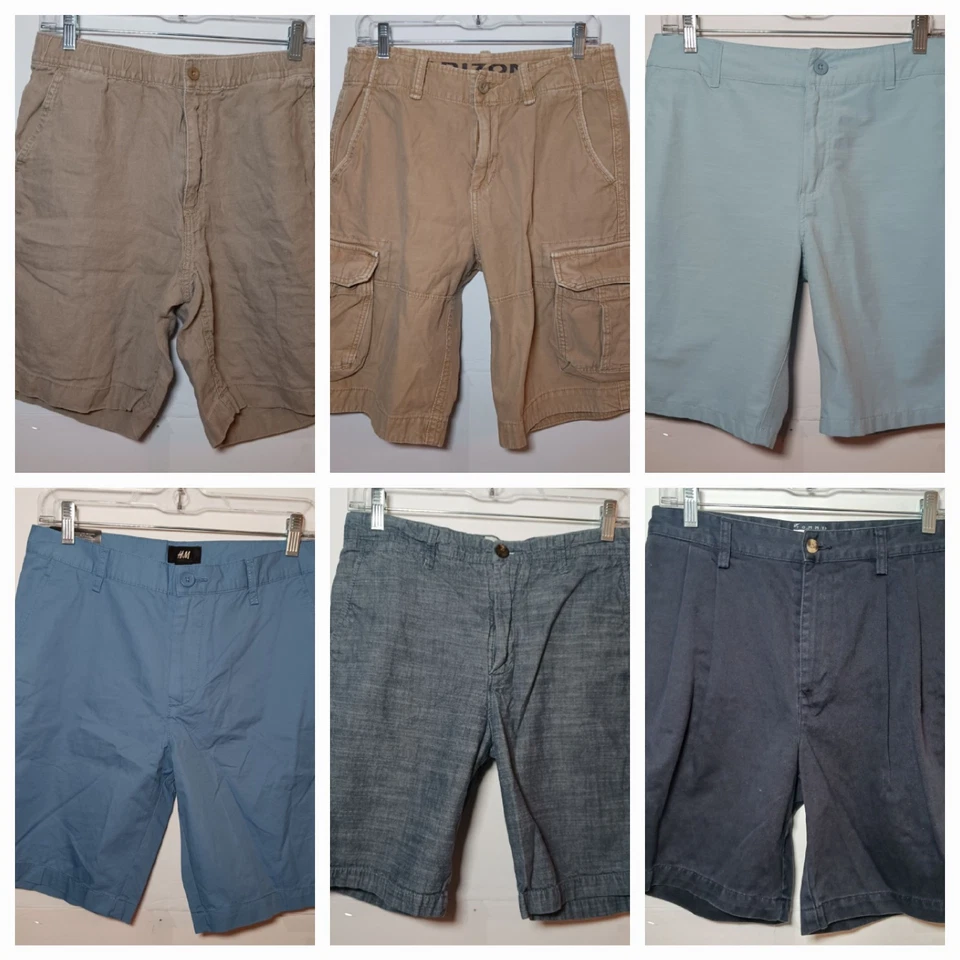 Lote de 6 Pantalones Cortos Para Hombre Talla 30 Cremieux H&M Arizona Goodfellow Tommy Hilfiger Foto 1 de 4
