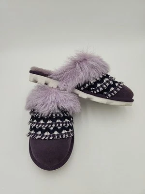 Zapatillas UGG Desert Dream Sombra de Noche Púrpura Tobogán Toscana Piel de Oveja Para Mujer Talla 9 Foto 1 de 4