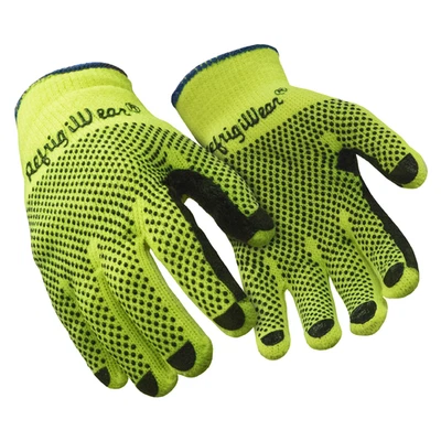 RefrigiWear Midweight Dot Grip Gloves - Insulated Knit Work Gloves with PVC