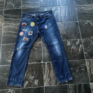 Vintage Dsquared2 Distressed Patchwork Denim Jeans Made In Italy Size 40 - Picture 1 of 11