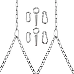 2 Pack Hanging Porch Swing Chain Kit Stainless Steel 8FT Ceiling Max Load 700Lbs - Picture 1 of 9