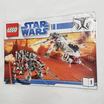 MANUAL 1 ONLY Lego Star Wars 10195 Republic Dropship with AT-OT 153 LOOSE COVERS - Image 1 of 4