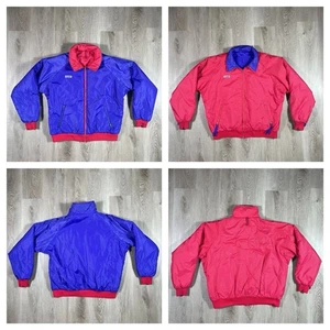 VTG Columbia Men’s Jacket Size XL Reversible Full Zip Puffer Blue Red Pink Ski - Picture 1 of 12