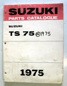 SUZUKI TS 75 Illustrated Motorcycle Parts List 1975 USA - Picture 1 of 4