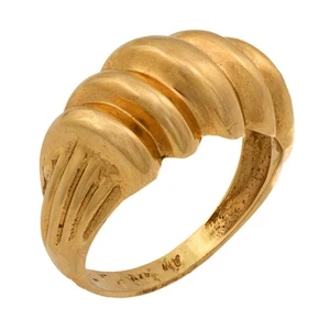 Vintage 14k Gelbgold Croissant Ring - Bild 1 von 6