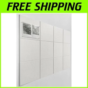 Durable 11.8'' Warm White Felt Tiles - Customizable Bulletin Boards & Displays - Picture 1 of 9