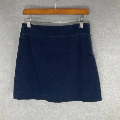 Minifalda de pana para mujer J.Crew talla 2 azul marino línea A Preppy Academia Foto 1 de 4