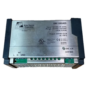 ACME ELECTRIC DR120245 DIN Rail Power Supply 24VDC 5A 120W Industrial - Picture 1 of 6