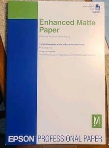 13x19 Inch Epson Professional Matte Photo Paper 50 Sheets S041339 - Picture 1 of 1